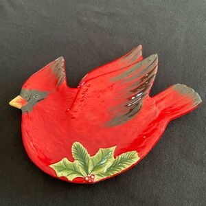 Winter Song Red Cardinal Plate